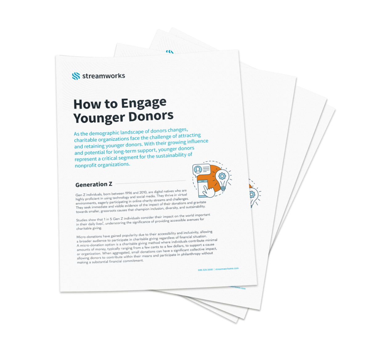 The white paper cover to How to Engage Younger Donors